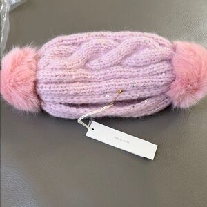 Grevi Soft Pink Alpaca Knit Headband for girls